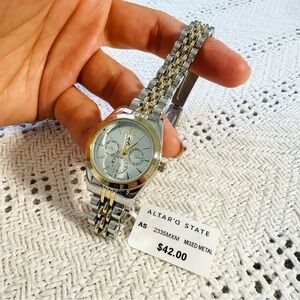 Altar'd State Silver and Gold Bracelet Watch